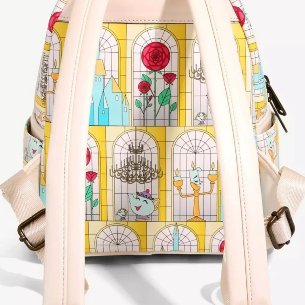 Loungefly Disney Beauty And The Beast Stained Glass Mini Backpack